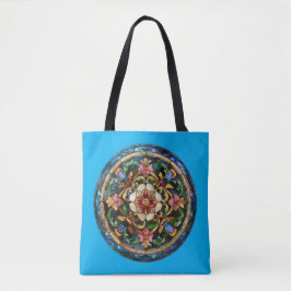 Bolsa Tote Estilo de Vidro da Mancha Floral