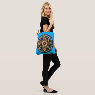 Bolsa Tote Estilo de Vidro da Mancha Floral