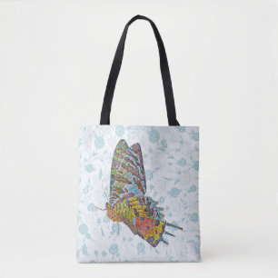 Bolsa Tote Estilo de Vintage Flying Butterfly Art Toolag