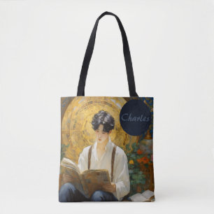 Bolsa Tote Estilo de Vintagem Romântico Arte de Leitura de Me