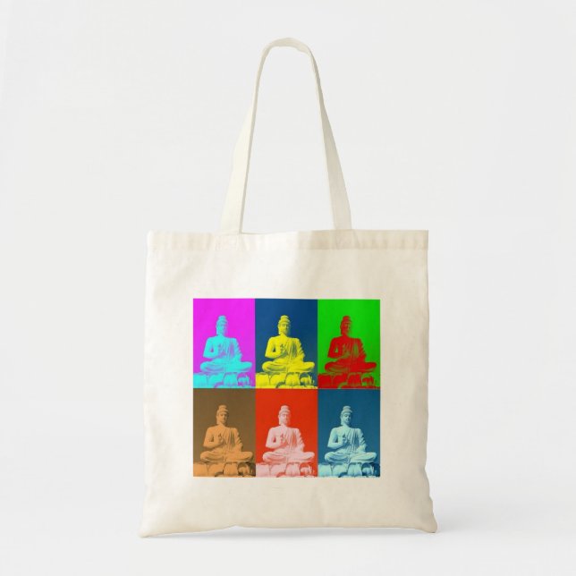 Bolsa Tote Estilo do pop art de Buddha (Frente)