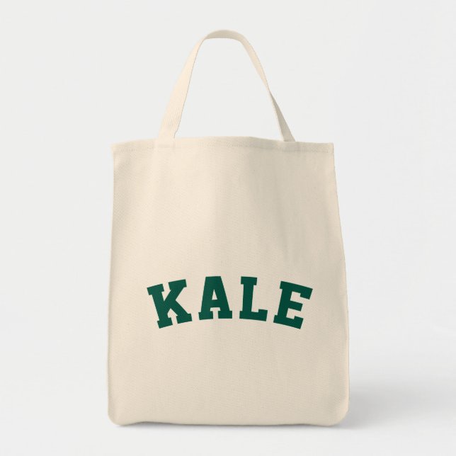 Bolsa Tote Estilo engraçado do Vegan da couve (Frente)