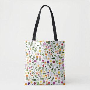 Bolsa Tote Estilo escandinavo Flora & Fauna Padrão