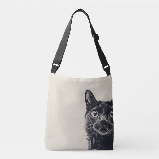 Bolsa Tote Estilo Gato Impresso (Frente)