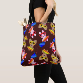 Bolsa Tote Estilo Kawaii bonito no Japão Rabbit doce com rapo