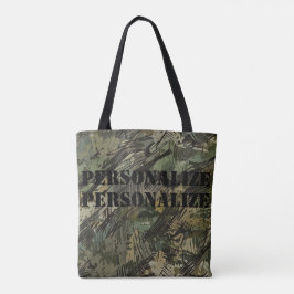 Bolsa Tote Estilo militar armado Camuflagem Máscara Preta