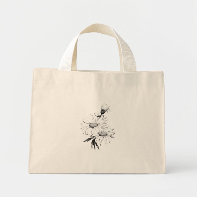 Bolsa TOTE ESTILO MINI DESIGN DE FLOR ECO (Frente)