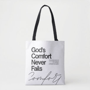 Bolsa Tote estilo minimalista do conforto de Deus nunca falha