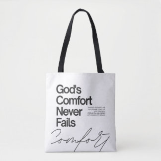 Bolsa Tote estilo minimalista do conforto de Deus nunca falha