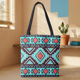 Bolsa Tote Estilo Moderno do Sudoeste com Diamantes