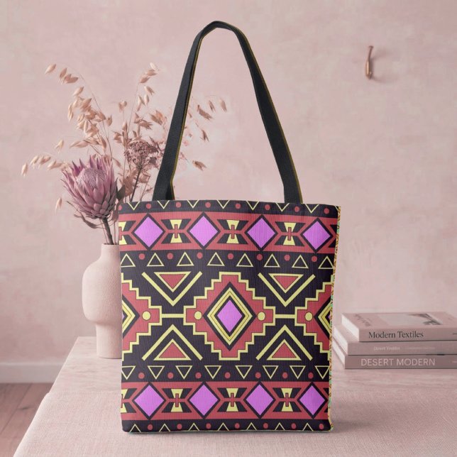 Bolsa Tote Estilo Moderno do Sudoeste com Diamantes (Criador carregado)