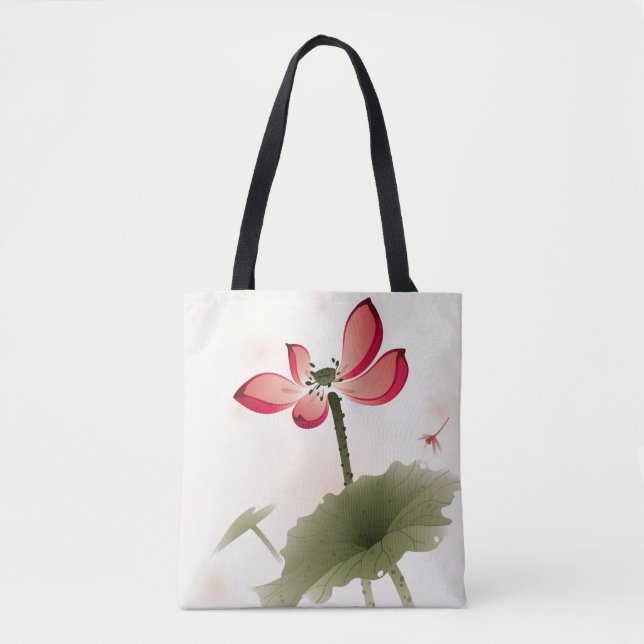 Bolsa Tote Estilo oriental Lotus (Frente)