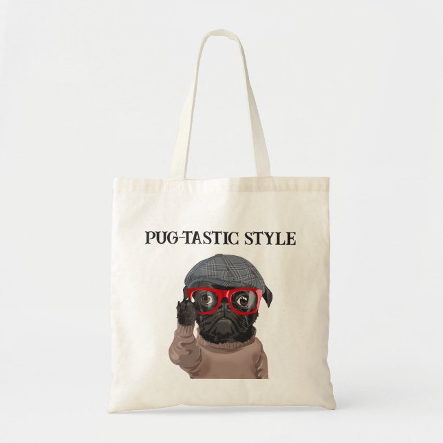 Bolsa Tote Estilo Pug-tastic (Frente)