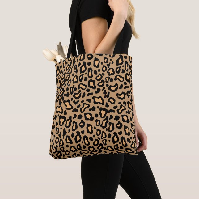 Bolsa Tote Estilo Retro Leopardo (Close Up)