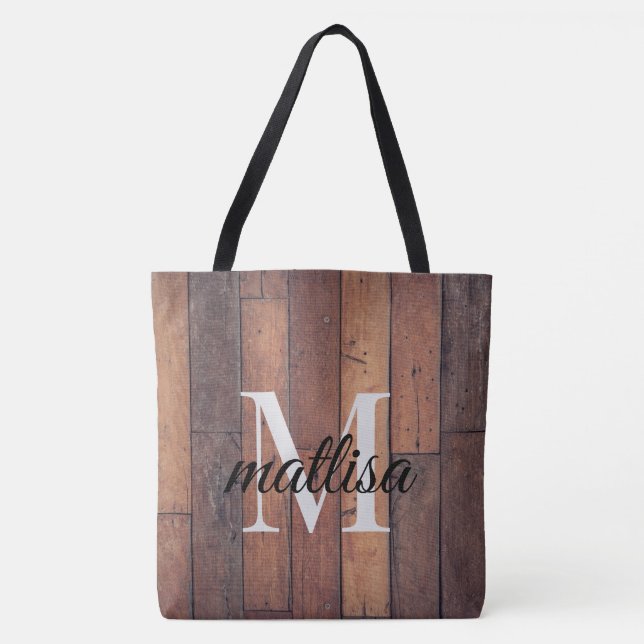 Bolsa Tote Estilo Russo Castanho Estilo Monograma (Frente)