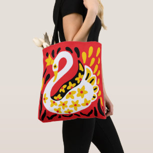 Bolsa Tote Estilo Russo Fada Fale Cobra Real Cisne