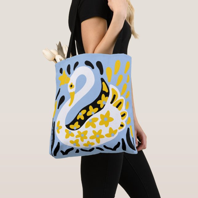Bolsa Tote Estilo Russo Fada Fale Cobra Real Cisne (Close Up)