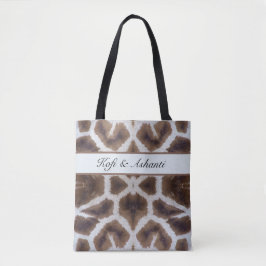 Bolsa Tote Estilo safari do padrão Giraffe