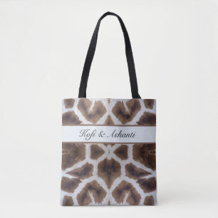 Bolsa Tote Estilo safari do padrão Giraffe