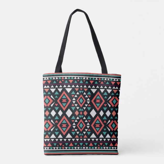 Bolsa Tote Estilo sudoeste geométrico moderno (Verso)