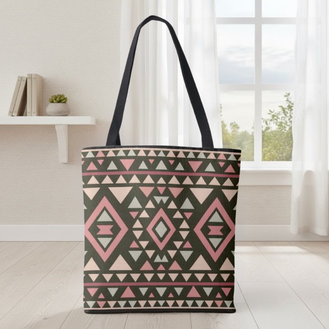 Bolsa Tote Estilo sudoeste geométrico moderno (Criador carregado)