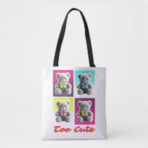 Estilo Urso de Pelúcia Fofo Padrão Urso Colorido D