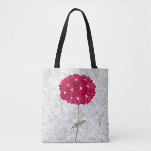 Bolsa Tote Estilo Vintage Magenta Hydrangea Flor Tob Bag
