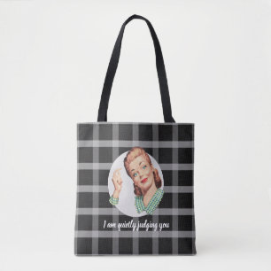Bolsa Tote Estou a julgá-lo calmamente - preto