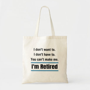 Bolsa Tote Estou Aposentado Presente Engraçado Humor
