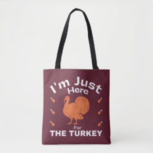 Bolsa Tote Estou aqui para a Ação de Graças de Humor da Turqu