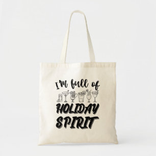 Bolsa Tote Estou Cheio De Espírito De Feriado Natal Bebendo