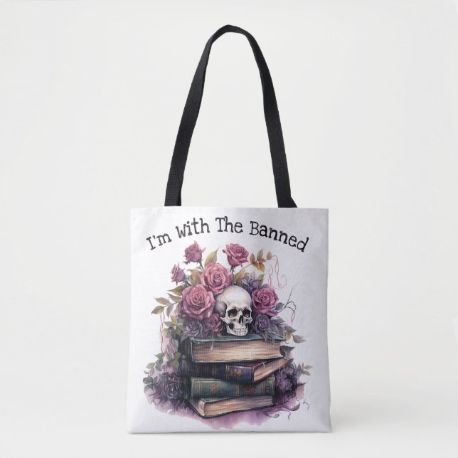 Bolsa Tote Estou Com Os Banidos, Amante De Livros (Frente)