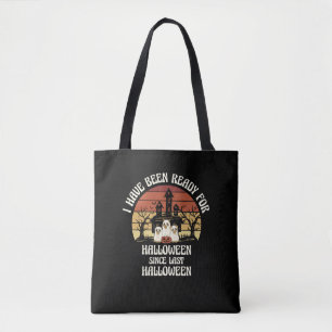 Bolsa Tote Estou Esperando o Halloween desde o último Hallo