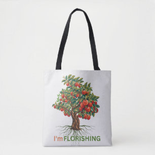 Bolsa Tote Estou Florescendo – Árvore Inspiradora de Crescime