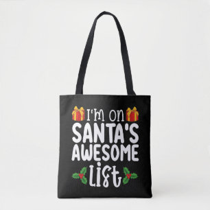 Bolsa Tote Estou Na Lista Incrível Do Papai Noel Bom Mau Nata