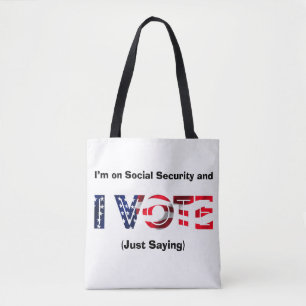 Bolsa Tote Estou na Previdência Social e Voto