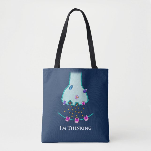 Bolsa Tote Estou pensando em Neuron Synapse (Frente)