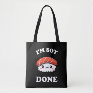 Bolsa Tote Estou soja feito Sushi Kawaii