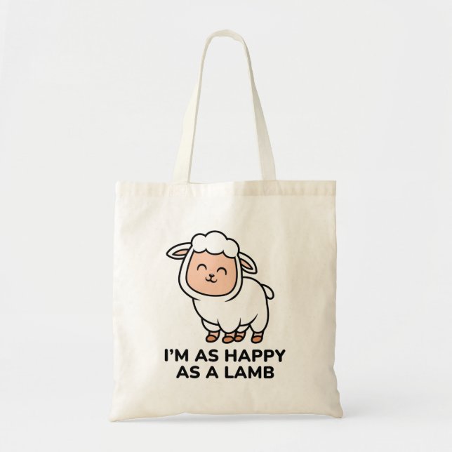Bolsa Tote Estou tão feliz como uma lata (Frente)