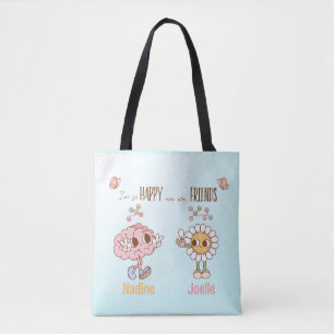 Bolsa Tote Estou tão feliz que somos amigos personalizados