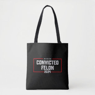 Bolsa Tote Estou votando no condenado pro Trump 2024