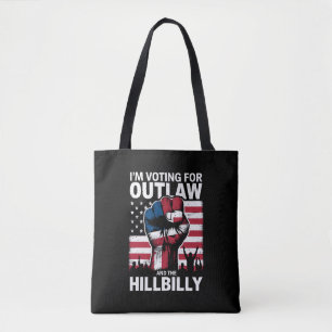 Bolsa Tote Estou votando no fora da lei e no caipira 2024 U