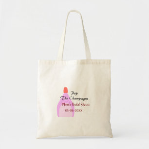 Bolsa Tote Estoure o champanhe rosa chá de noiva adicionar no