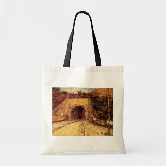 Bolsa Tote Estrada com Viaduto do Subpassagem de Vincent van  (Frente)