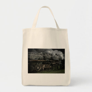 Bolsa Tote estrada de ferro locomotiva do trilho do trem do