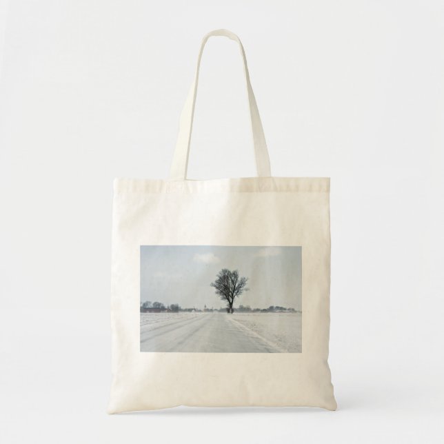Bolsa Tote Estrada de inverno rural (Frente)