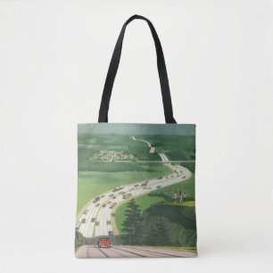 Bolsa Tote Estradas Panorâmicas Americanas Antigas, Viagem de