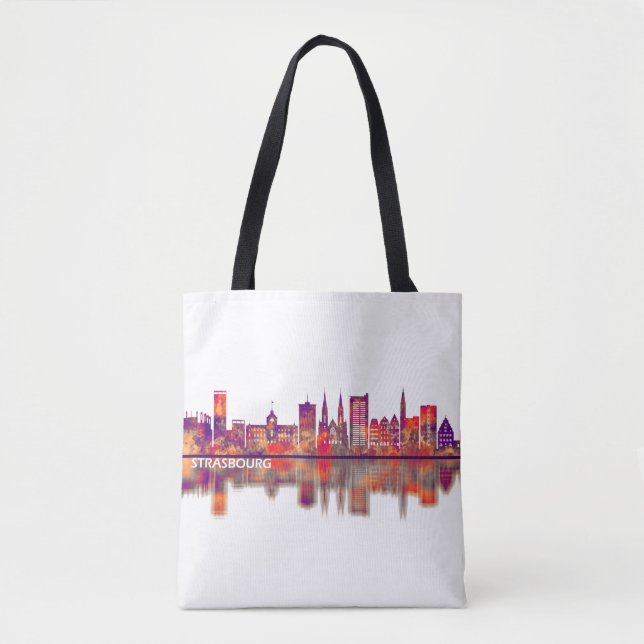 Bolsa Tote Estrasburgo França Skyline (Frente)