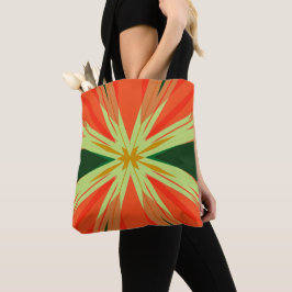 Bolsa Tote Estrela de Arranque Russo de Outono Verde Laranja