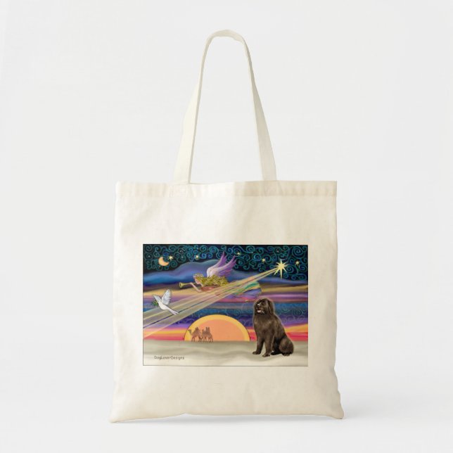 Bolsa Tote Estrela de Natal - Newfoundland (marrom 2) (Frente)